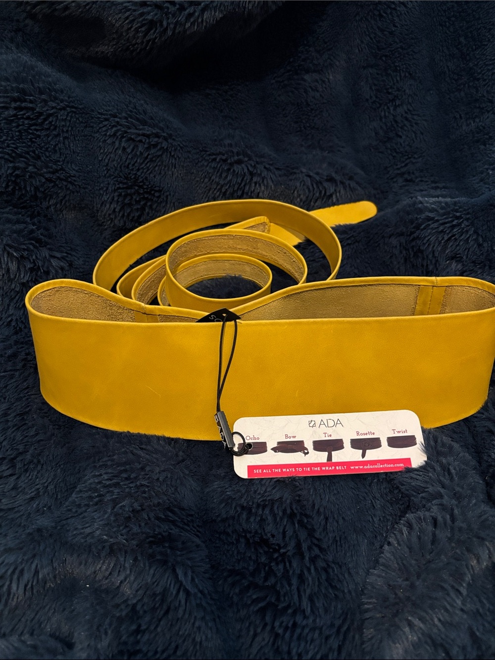 Ada Wide Wrap Belt in Mustard
